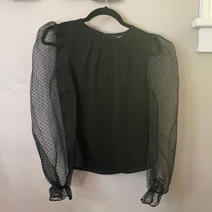 Express organza sleeve blouse NWT
